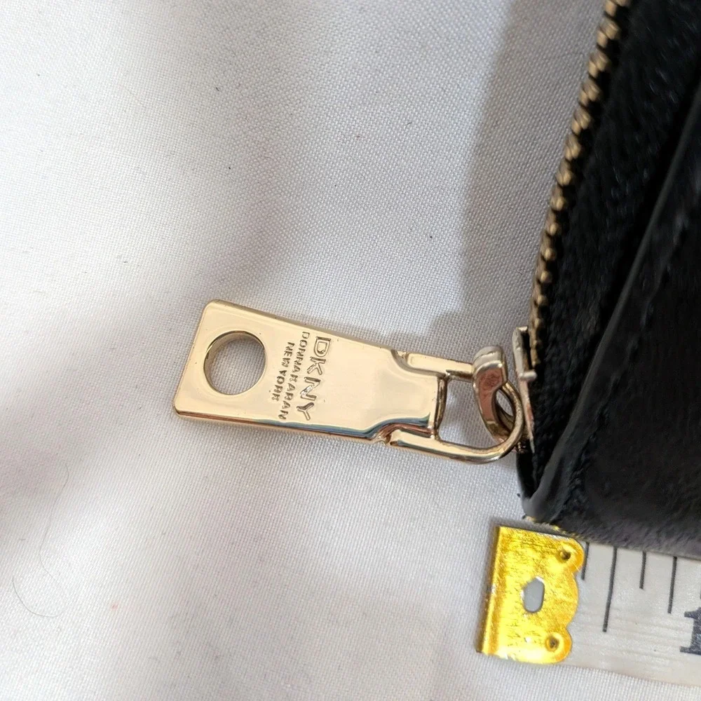 DKNY Black Leather Wallet NWT; Zip Around Continental Organizer